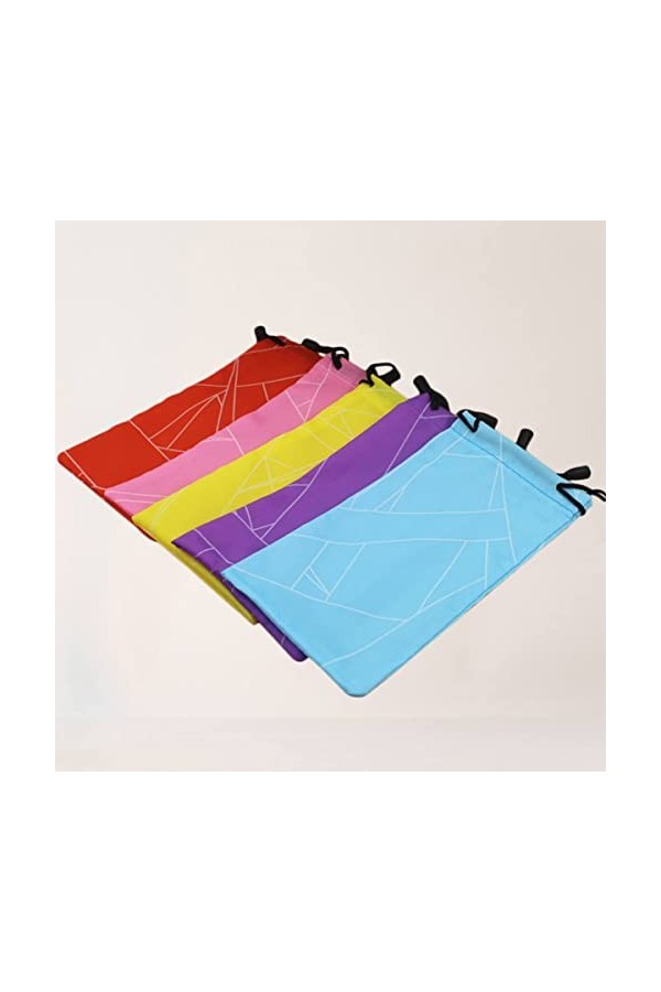 NUOBESTY Lot de 15 sacs avec cordon de serrage pour lunettes de vue pour le nettoyage de bijoux de mariage aléatoires pour lu