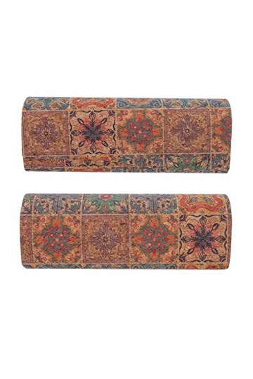 DOITOOL Lot de 2 étuis à Lunettes rigides en Cuir synthétique - Style Vintage - Antichoc - pour Adultes et Enfants - Couleurs