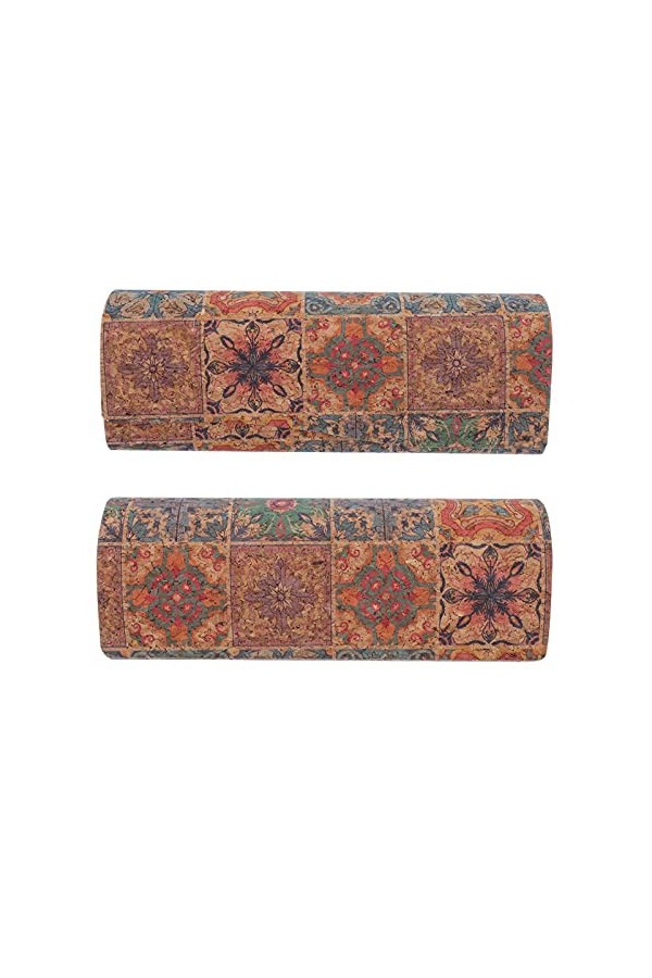 DOITOOL Lot de 2 étuis à Lunettes rigides en Cuir synthétique - Style Vintage - Antichoc - pour Adultes et Enfants - Couleurs