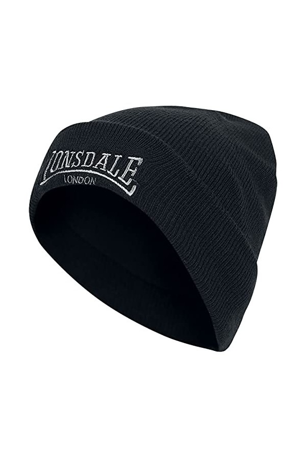 Lonsdale Dundee Bonnet Beanie, Noir, Taille Unique Mixte