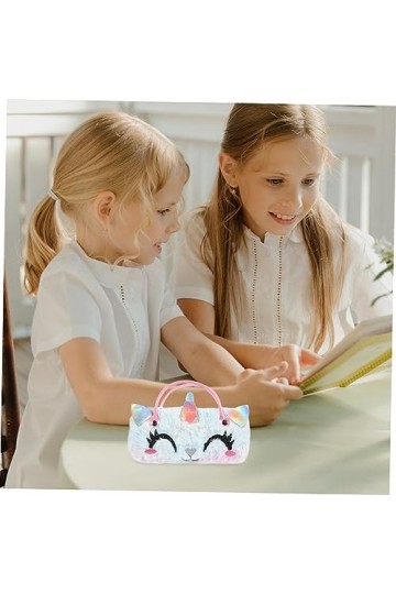 Hoement Étuis Pour Lentes Licorne À Lunettes Sac À Main Le Sac Fourre-Tout Totes Licorne À Lunettes En Peluche Licorne À Lune