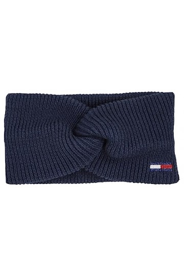 Tommy Jeans TJW Flag Headband Bonnet tricoté, Twilight Navy, OS Femme