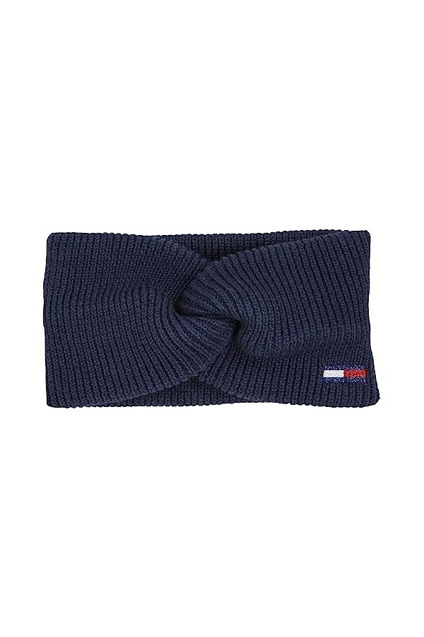 Tommy Jeans TJW Flag Headband Bonnet tricoté, Twilight Navy, OS Femme