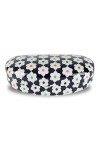 LAGO TERRA Étui à lunettes rigide avec imprimé floral rétro, Daisy Chain Bleu marine taille M , M