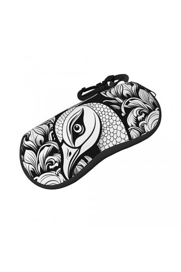 YAXRO Lot de 2 étuis à lunettes Motif paon épais Noir, Noir , taille unique