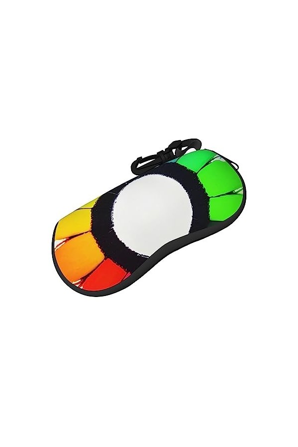 ZYVIA Étui à lunettes en néoprène souple, imperméable, anti-rayures, léger et facile à transporter pour homme et femme, noir,