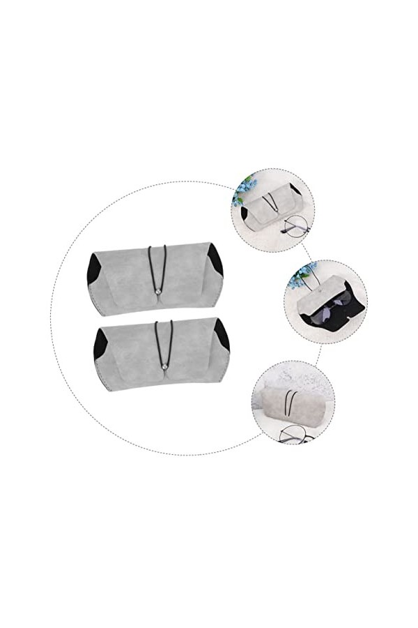 GALPADA 2 Pièces Boîte De Rangement De Lunettes De Soleil Étui À Lunettes Pochette De Lunettes De Soleil Étui Mince Pour Femm