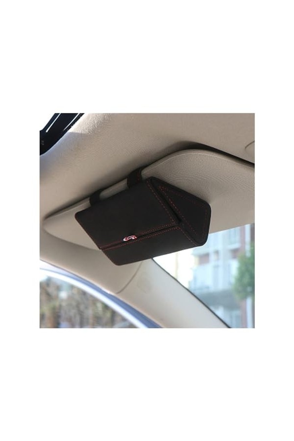 Accessoires Pride pour femmes Étui à lunettes de voiture en cuir, boîte de rangement de lunettes de soleil, sac de rangement 