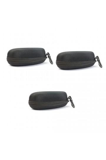 GALPADA À Lunettes En Toile 3 Pièces À Lunettes Ovale À Lunettes De Soleil Boîte À Fermeture Éclair Anti-Stress Pour Hommes E