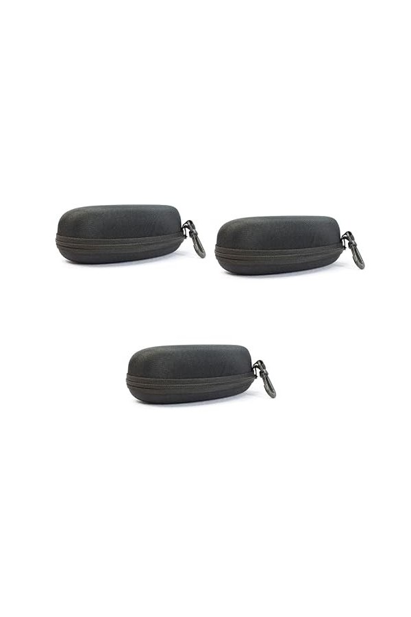 GALPADA À Lunettes En Toile 3 Pièces À Lunettes Ovale À Lunettes De Soleil Boîte À Fermeture Éclair Anti-Stress Pour Hommes E