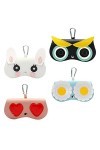 DOITOOL Lot de 4 sacs à lunettes avec crochet pour femme et fille