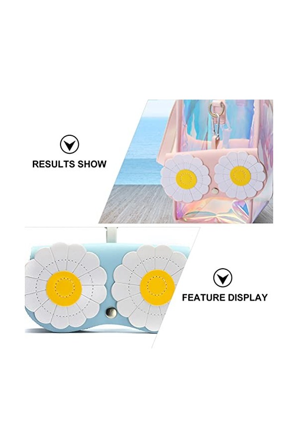 DOITOOL Lot de 4 sacs à lunettes avec crochet pour femme et fille