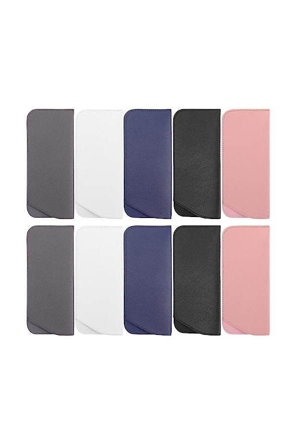 Cabilock 10 Pièces Étui À Lunettes Souple Étui À Lunettes en Cuir Lunettes Boîte De Rangement Porte-Lunettes De Soleil pour L