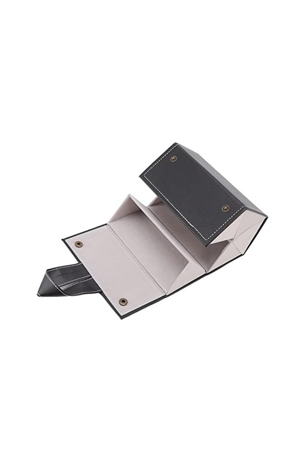 Organiseur de Lunettes de Soleil, 5 Fentes étui à Lunettes de Voyage Pliable Boîte de Rangement en Cuir PU Porte-lunettes à S