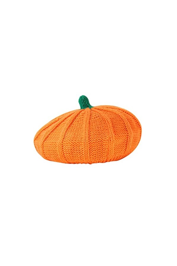 TDEOK Che Cap Bonnet de citrouille dhiver chaud en coton chaud pour course à pied, Orange, taille unique