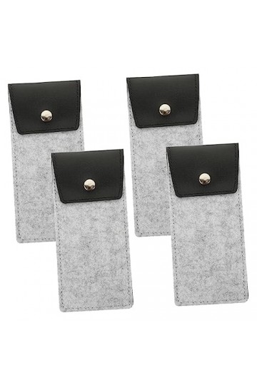 STOBOK 4 Pièces Étui À Crayons En Feutre Pochettes À Lunettes Souples Étui À Lunettes En Feutre Doux Étui De Poche Pour Lunet