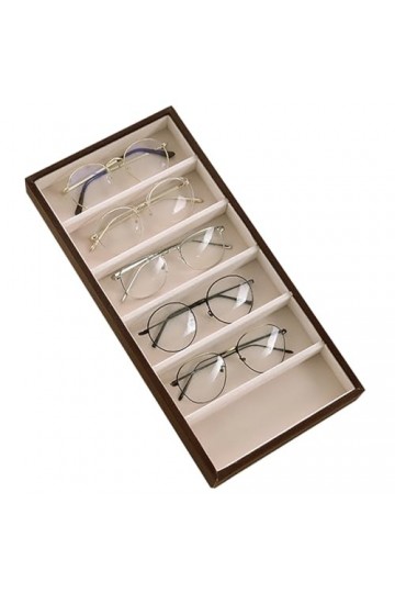 Mednkoku Organisateur de lunettes de soleil, plateau de rangement des lunettes de soleil, 6 grilles de rangement de couleurs 