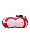 ZYVIA Little Red Heart Étui à lunettes en néoprène souple pour homme et femme Compatible avec la plupart des tailles de lunet