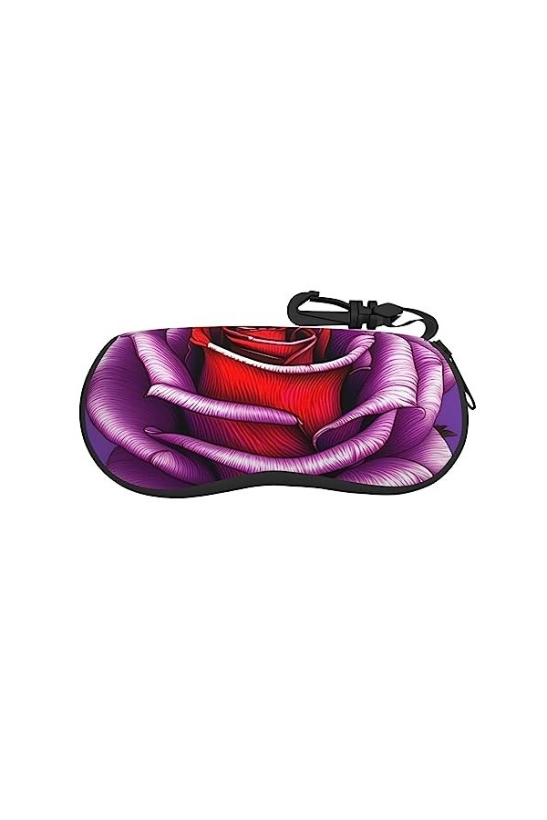 ZYVIA Étui à lunettes en néoprène souple, imperméable, anti-rayures, léger et facile à transporter pour homme et femme, rose 