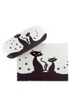 von Lilienfeld Étui Lunettes Boîte Robuste Cadeau Étui Lunettes de Soleil Chiffon de Nettoyage Chat Noir