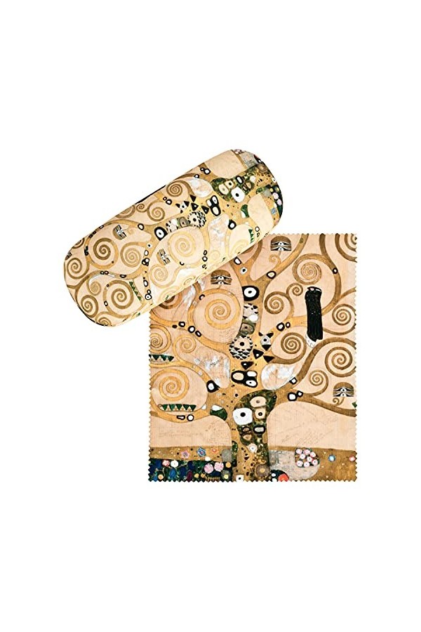 von Lilienfeld Étui Lunettes Gustav Klimt : Larbre de vie Boîte Robuste Étui Lunettes de Soleil Chiffon de Nettoyage Art