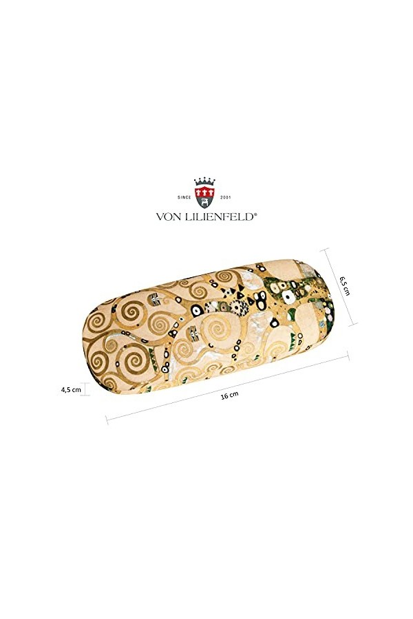 von Lilienfeld Étui Lunettes Gustav Klimt : Larbre de vie Boîte Robuste Étui Lunettes de Soleil Chiffon de Nettoyage Art