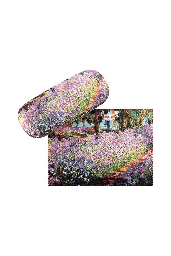 von Lilienfeld Étui Lunettes Boîte Robuste Cadeau Étui Lunettes de Soleil Chiffon de Nettoyage Fleur Art Claude Monet: Le Jar