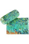 VON LILIENFELD Étui Lunettes Boîte Robuste Cadeau Étui Lunettes de Soleil Chiffon de Nettoyage Fleur Art Vincent van Gogh Iri