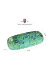 VON LILIENFELD Étui Lunettes Boîte Robuste Cadeau Étui Lunettes de Soleil Chiffon de Nettoyage Fleur Art Vincent van Gogh Iri