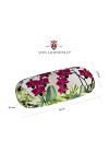 VON LILIENFELD Étui Lunettes Fleur Orchidées Boîte Robuste Étui Lunettes de Soleil Chiffon de Nettoyage