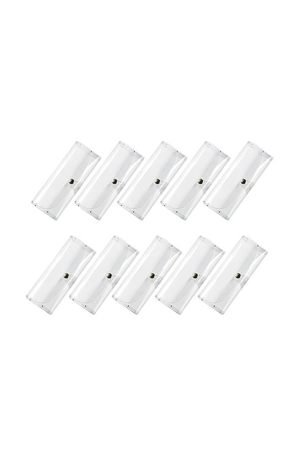 ERINGOGO 10 Pièces Étui à Lunettes Transparent Porte-lunettes De Soleil Étui à Lunettes Portable Étui à Lunettes De Soleil Tr