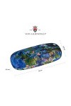 VON LILIENFELD Étui Lunettes Boîte Robuste Cadeau Étui Lunettes de Soleil Chiffon de Nettoyage Fleur Art Claude Monet : Nymph