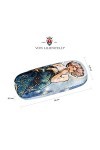 VON LILIENFELD Étui Lunettes Boîte Robuste Cadeau Étui Lunettes de Soleil Arte Chiffon de Nettoyage Alfons Maria Mucha: La Lu
