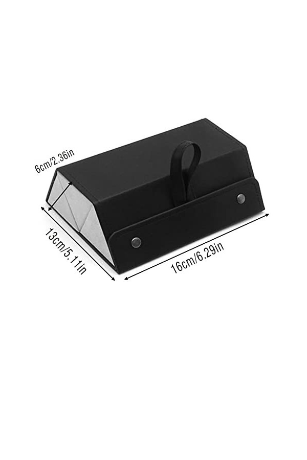 GRGE 3 Étages Boîte à Lunettes, Boîte de Rangement pour Lunettes, Rangement des Lunettes Suspendues, Cortex PU, pour Ranger l