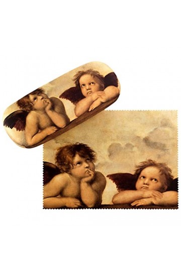 VON LILIENFELD Étui Lunettes Boîte Robuste Cadeau Étui Lunettes de Soleil Chiffon de Nettoyage Art Raphaël : Anges