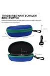 molshine 3 pièces étui à lunettes de soleil à coque dure portable, étui à lunettes à fermeture éclair avec crochet pour femme