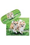 VON LILIENFELD Chihuahuas Étui Lunettes Boîte Robuste Cadeau Étui Lunettes de Soleil Chiffon de Nettoyage Chien