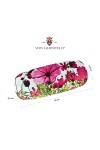 VON LILIENFELD Étui Lunettes Chiffon de Nettoyage Boîte Robuste Cadeau Étui Lunettes de Soleil Champ de fleurs
