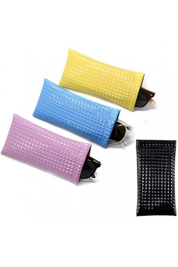 Étui Lunettes Cuir, 4 PCS Pochette à Lunettes de Soleil Sac Lunettes PU Cuir Unisexe Sac Lunettes Gadgets Pochette de Rangeme