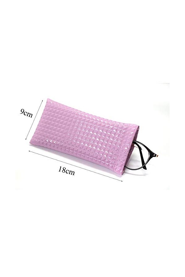 Étui Lunettes Cuir, 4 PCS Pochette à Lunettes de Soleil Sac Lunettes PU Cuir Unisexe Sac Lunettes Gadgets Pochette de Rangeme