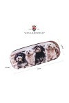 VON LILIENFELD Étui Lunettes Boîte Robuste Cadeau Étui Lunettes de Soleil Chiffon de Nettoyage Bichon Cadeau Chien Bolonka
