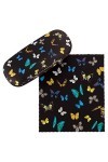 VON LILIENFELD Étui Lunettes Danse des papillons Butterfly Boîte Robuste Étui Lunettes de Soleil Chiffon de Nettoyage Butterf