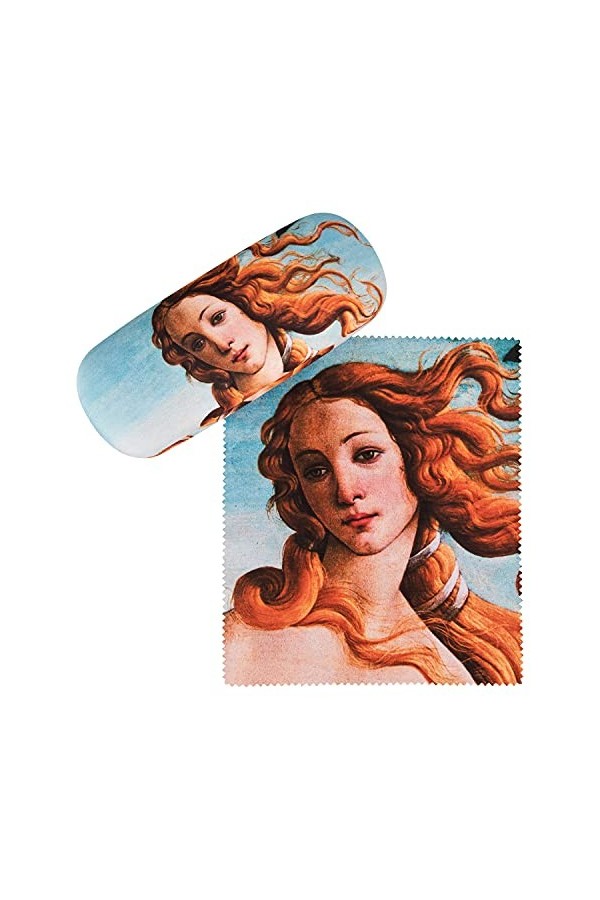VON LILIENFELD Étui Lunettes Botticelli : La naissance de Vénus Chiffon de Nettoyage Boîte Robuste Cadeau Étui Lunettes de So