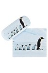 VON LILIENFELD Pingouins Étui Lunettes Boîte Robuste Cadeau Étui Lunettes de Soleil Chiffon de Nettoyage