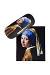 VON LILIENFELD Étui Lunettes Jan Vermeer : La Jeune Fille à la perle Chiffon de Nettoyage Boîte Robuste Cadeau Étui Lunettes 