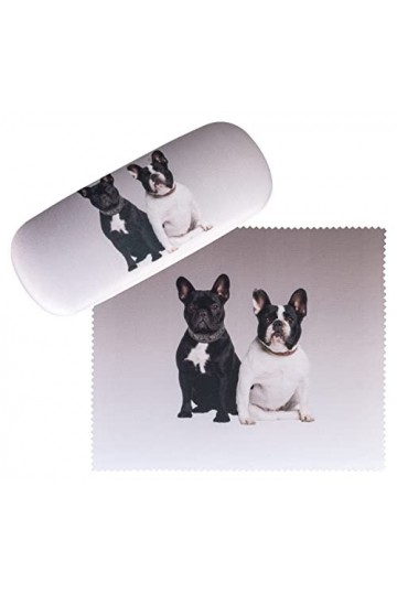VON LILIENFELD Étui à lunettes en tissu de nettoyage léger et stable Bulldogs, multicolore, taille unique