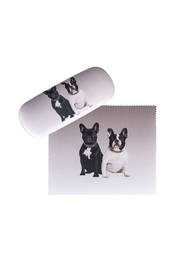 VON LILIENFELD Étui à lunettes en tissu de nettoyage léger et stable Bulldogs, multicolore, taille unique