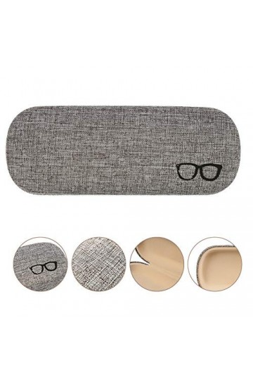 Friusate Lot de 4 étuis à lunettes rigides en tissu lin pour lunettes de soleil couleur aléatoire 