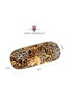 VON LILIENFELD Étui Lunettes Boîte Robuste Cadeau Étui Lunettes de Soleil Grands Félins Chiffon de Nettoyage Léopard