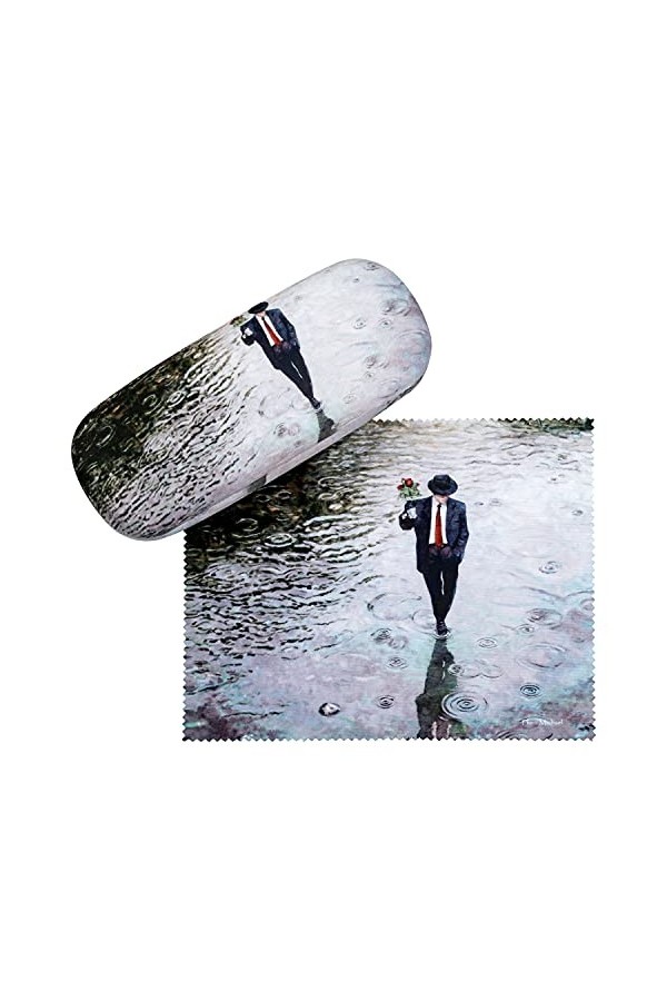 VON LILIENFELD Étui Lunettes Boîte Robuste Cadeau Étui Lunettes de Soleil Chiffon de Nettoyage Art Theo Michael: Romance